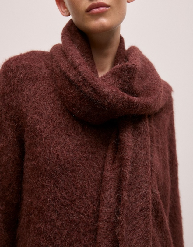 Trenery - Brushed Alpaca Scarf in Espresso