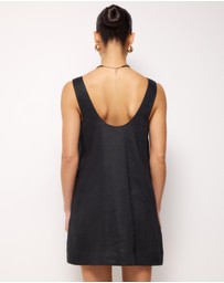 AERE - Ivy Linen Trapeze Mini Dress
