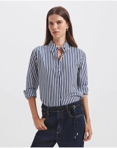 SABA - Cora Silk Cotton Boyfriend Shirt