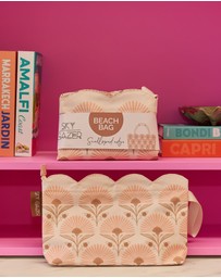 Sky Gazer - Scalloped Edge Wet Bag- Rosebud Cream