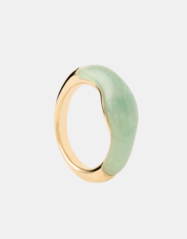 PDPAOLA - Green Aventurine Nami Ring
