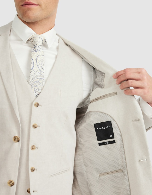Tarocash - Jae Slim Linen Suit Jacket