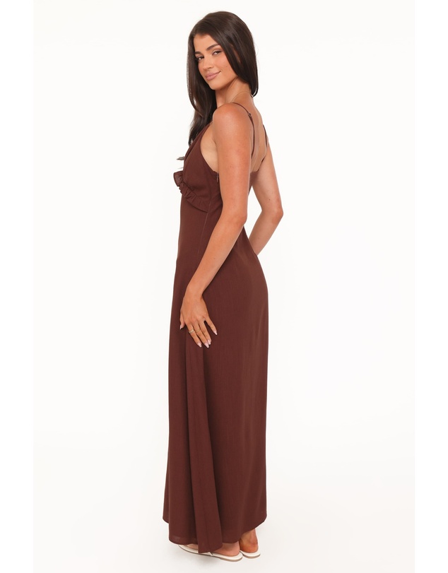 Petal & Pup - Lorella Midi Dress - Dark Brown