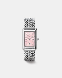 THOMAS SABO - THOMAS SABO Ladies Rectangular Silver Watch with Pink Dial