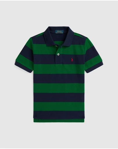 Polo Ralph Lauren - Striped Cotton Mesh Polo Shirt - Kids