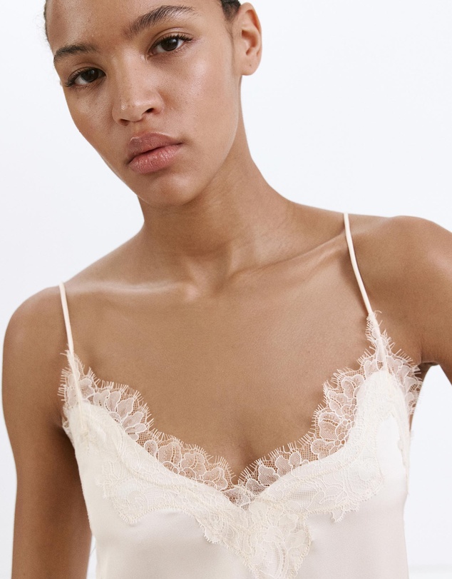 M.N.G - Asymmetric Lace Camisole Top