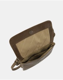 Pierre Cardin - Pierre Cardin Leather Flap-over Crossbody Bag