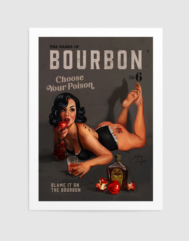 Olive et Oriel - Babes Of Bourbon Vol 6 Choose Your Poison Sexy Pinup by The Whiskey Ginger Art Print