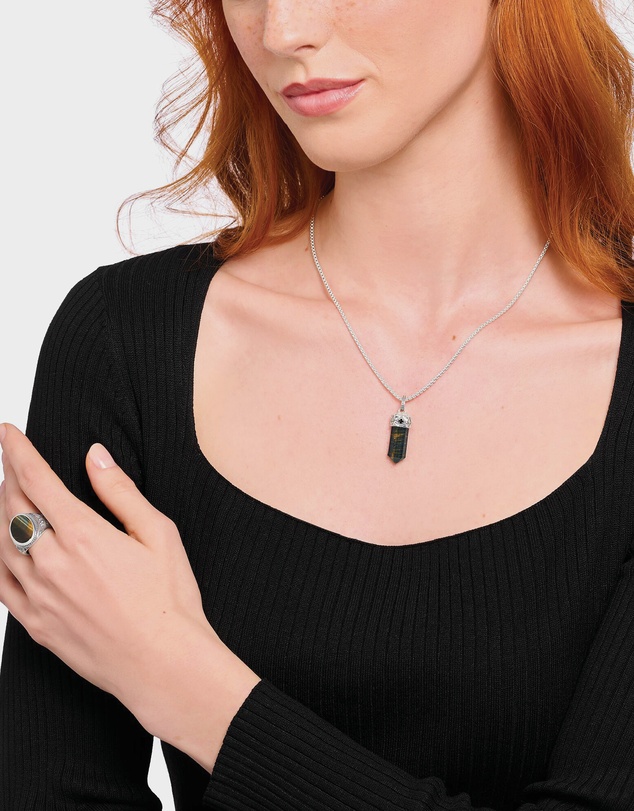 THOMAS SABO - Crystal Pendant made from Golden Blue Tiger's Eye