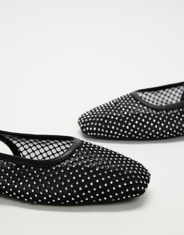 Dazie - Florence Mesh Diamante Flats