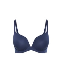 City Chic - Plus size Luxe Microfibre Plunge T-Shirt Bra - navy