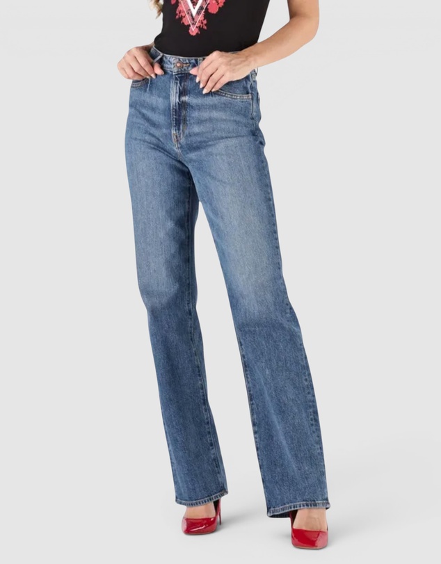 GUESS - High Rise Straight Leg Jeans