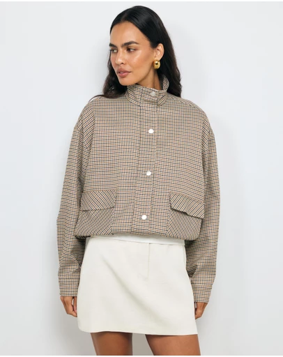 AERE - Check Bomber Jacket