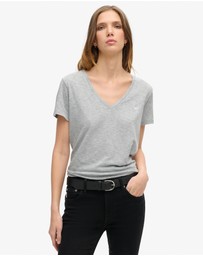 Superdry - Studios Slub Embroidered Vee Tee