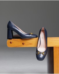 Edward Meller - BAILEY85 Block Heel Pump with Trim