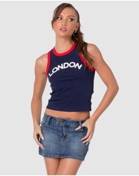 EDIKTED - London Girl Contrast Tank Top