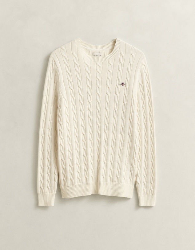 Gant - Cotton Cable Crew Neck Knit