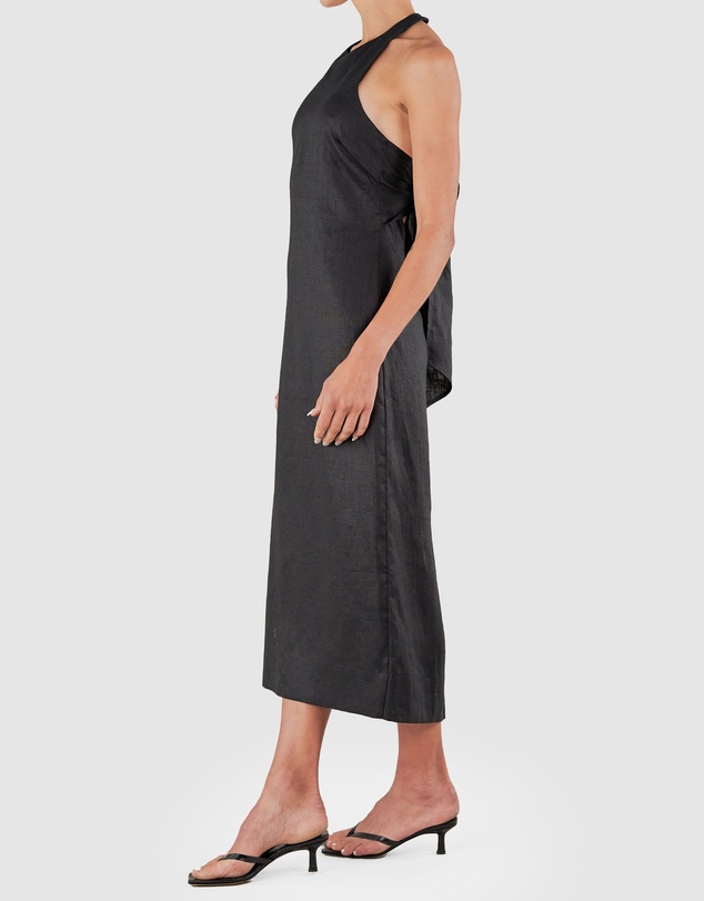 Amelius - Santa Cruz Linen Halterneck Dress