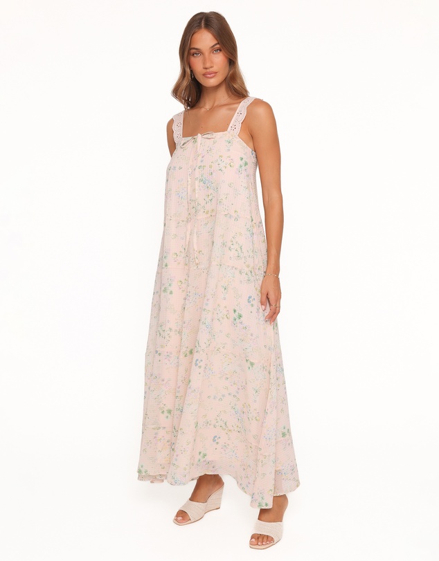 Petal & Pup - Caroline Maxi Dress - Pastel Pink Floral