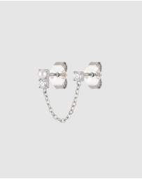 HOUSE OF SLANI - Dainty Silver Sophia earrings