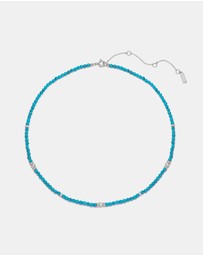 Ania Haie - Silver Lab-Created Turquoise Beaded Necklace