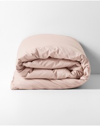 Aura Home - Evie Stonewash Organic Cotton Quilt Cover in Blush Pink