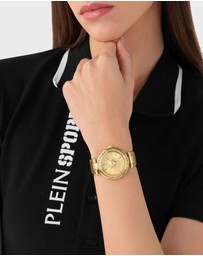 Plein Sport - PLEIN OPIUM 38mm Champagne dial with Gold Leather Strap