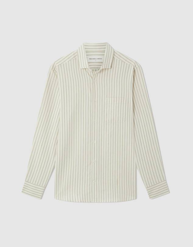 Frescobol Carioca - Emilio Cotton Till Dobby Stripe LS Shirt