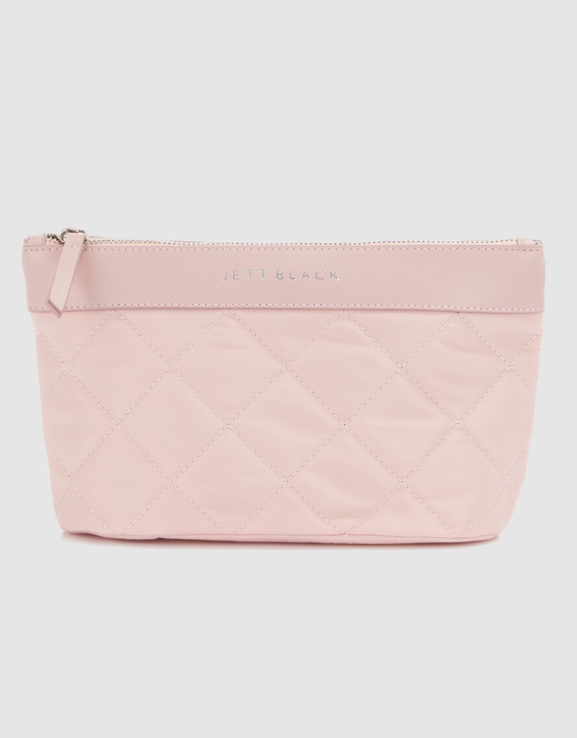 JETT BLACK - Bondi Blush Quilted Clutch Pouch