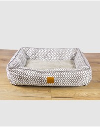 Mog & Bone - Bolster Dog Bed - Mocha Wave