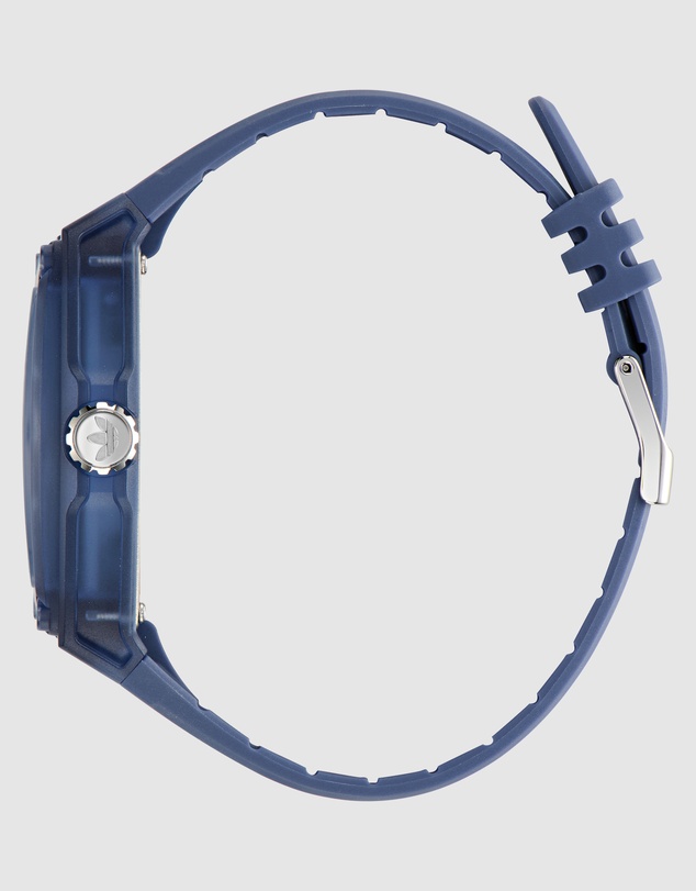 adidas Originals - City Tech Five Crystal 44mm Blue Resin Strap Watch