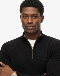 Superdry - Wool Blend Half Zip Slim Fit Jumper