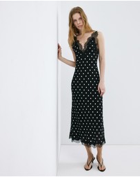 M.N.G - Polka Dot Dress With Lace Detail