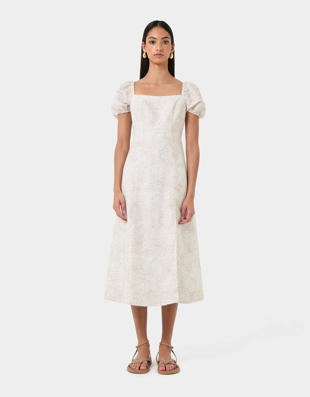 Forcast - Hazy Linen Puff Sleeve Dress