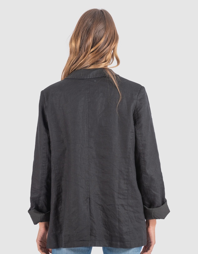 CAMIXA - Jackie Oversized Linen Blazer Jacket