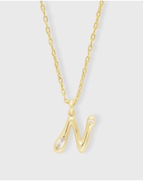Wanderlust + Co - Alphabet Bubble Pendant Necklace - Letter N