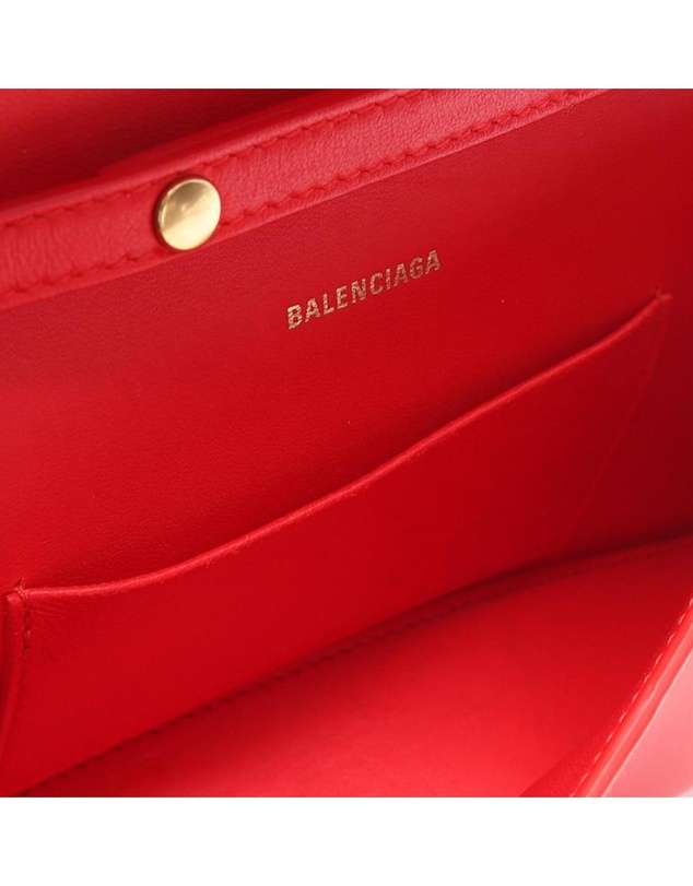 Balenciaga - Pre-Loved Calfskin Hourglass Wallet On Chain