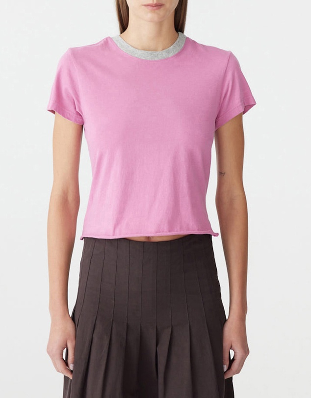 Bassike - Contrast Raw Edge Baby T-Shirt