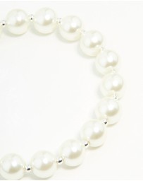 Lovisa - Silver Plated Pearl Chain Bracelet