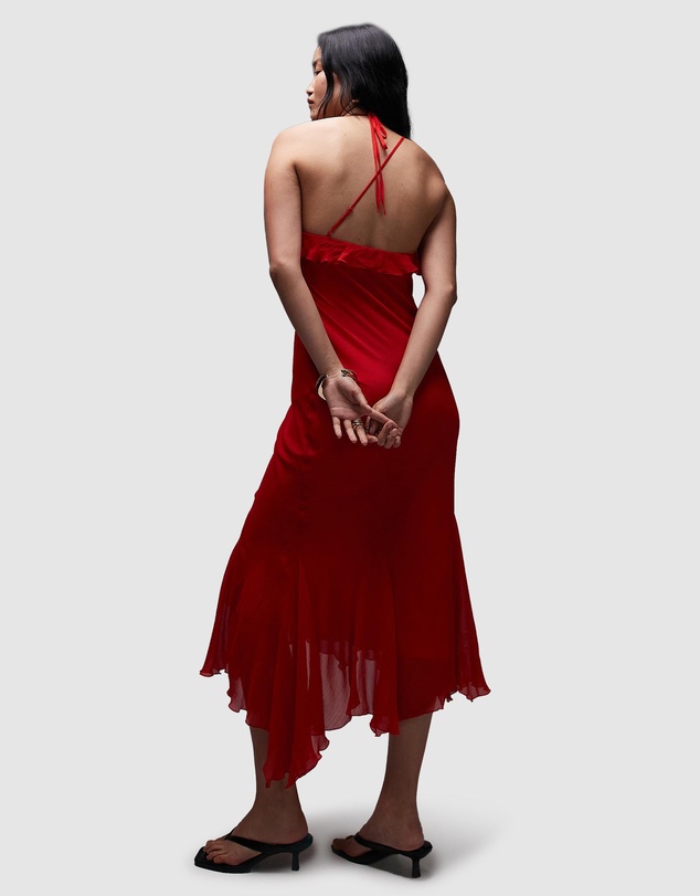 TOPSHOP - Godet Hem Occasion Midi Dress