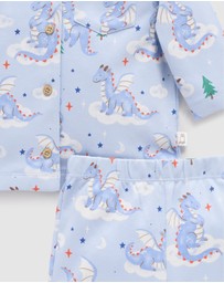 Purebaby - Thick Button Up Pyjama Set -Kids-Babies