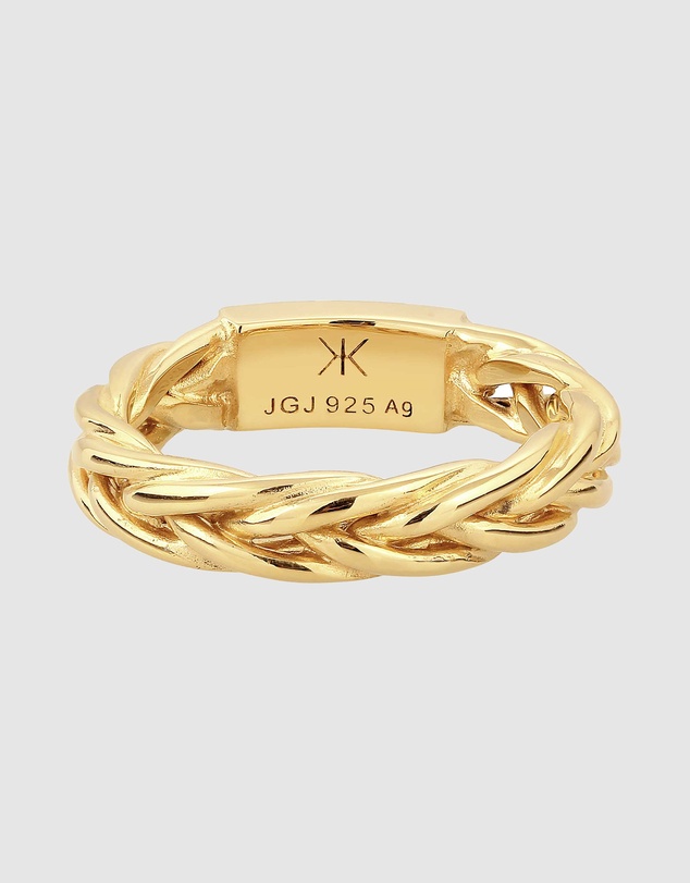 Kuzzoi - ICONIC EXCLUSIVE - Braided Band Ring in Gold-Plated 925 Sterling Silver
