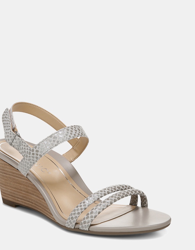 Vionic - Emmy Wedge Sandal - Aluminium Lizard