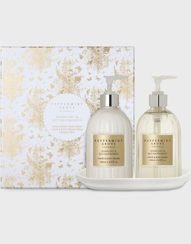 Peppermint Grove - Sparkling & Red Raspberries Hand Care Gift Set