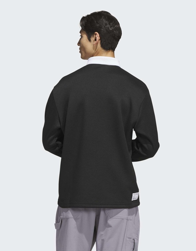 adidas Performance - LONG SLEEVE KNIT SWEAT POLO SHIRTS Mens
