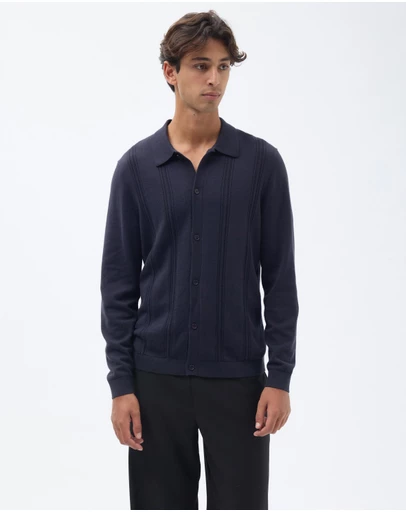 AERE - Silk Blend Textured Knit Shirt
