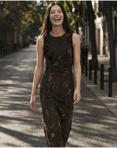 Desigual - Flocked Midi Dress