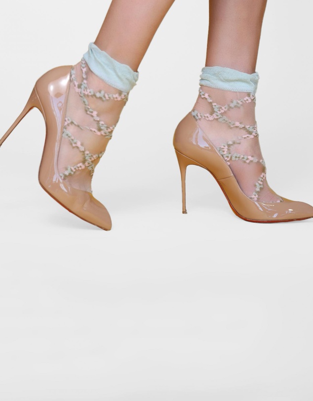 High Heel Jungle - Flower Trellis Socks