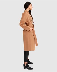 Belle & Bloom - Boss Girl Double-Breasted Lined Wool Coat