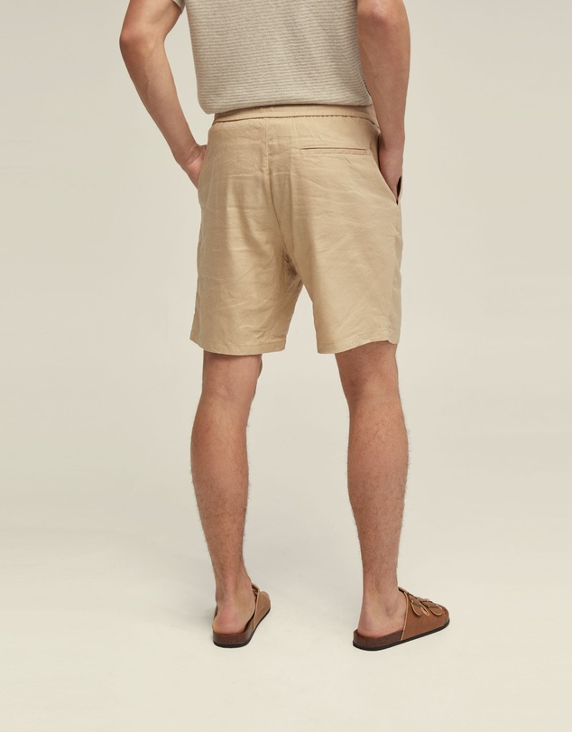 Oxford - Rufus Linen Pull On Shorts
